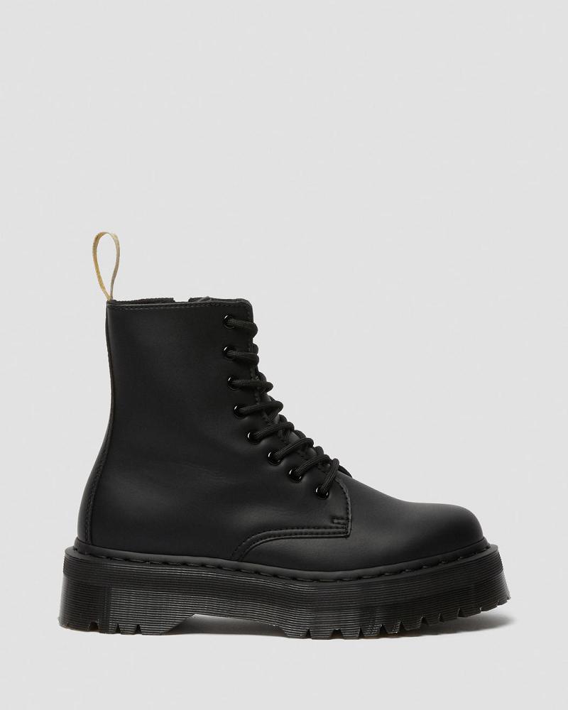 Men's Dr Martens Vegan Jadon II Mono Platform Boots Black | AU 568JPQ